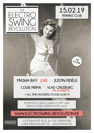 Electro Swing Revolution am 15.02.2019 @ FRANNZ CLUB BERLIN Electro Swing Revolution am 15.02.2019 @ FRANNZ CLUB BERLIN