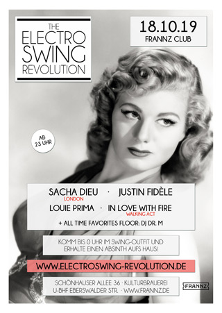Electro Swing Revolution am 18.10.2019 @ FRANNZ CLUB BERLIN Electro Swing Revolution am 18.10.2019 @ FRANNZ CLUB BERLIN