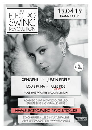 Electro Swing Revolution am 19.04.2019 @ FRANNZ CLUB BERLIN Electro Swing Revolution am 19.04.2019 @ FRANNZ CLUB BERLIN